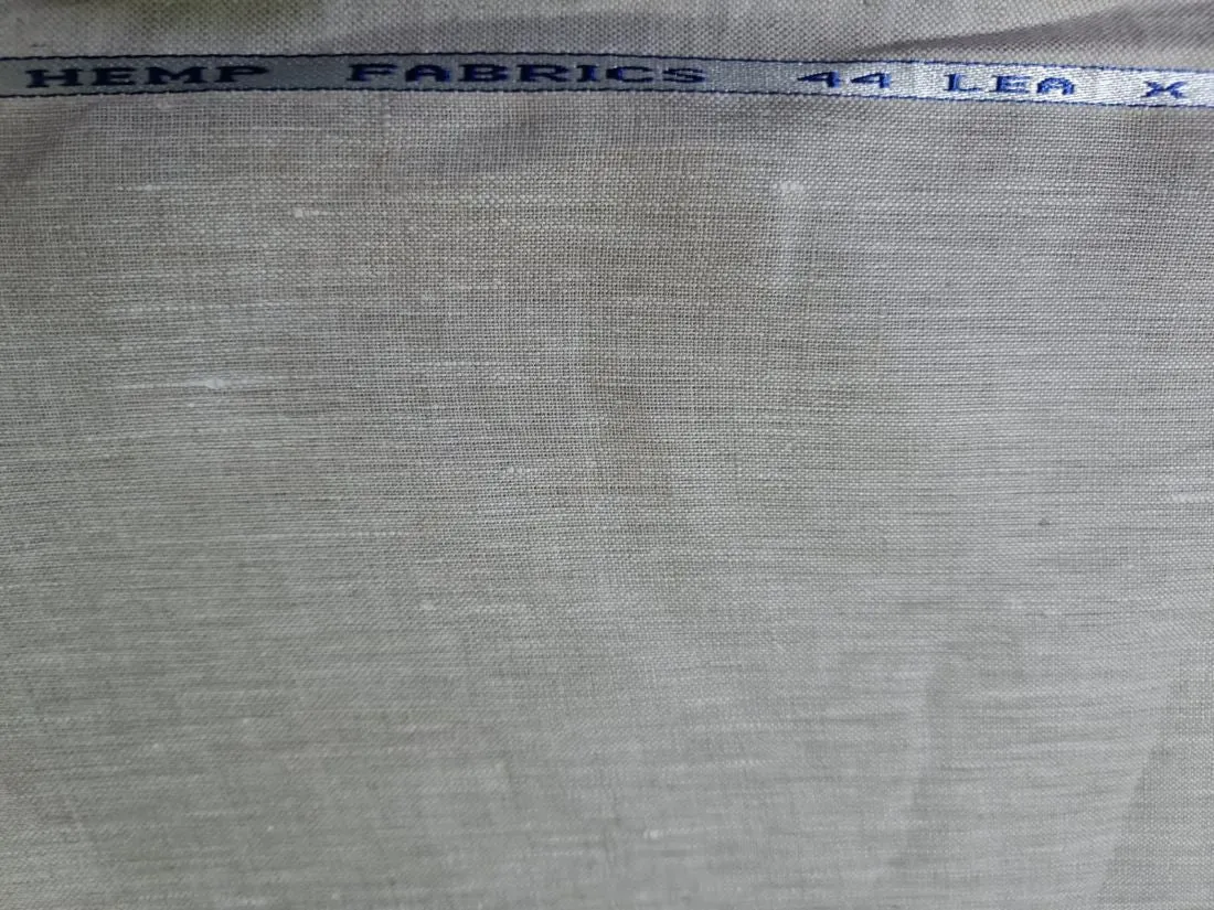 100% HEMP LINEN 44 LEA WHITE FABRIC 58" WIDE [Dyeable][12743]