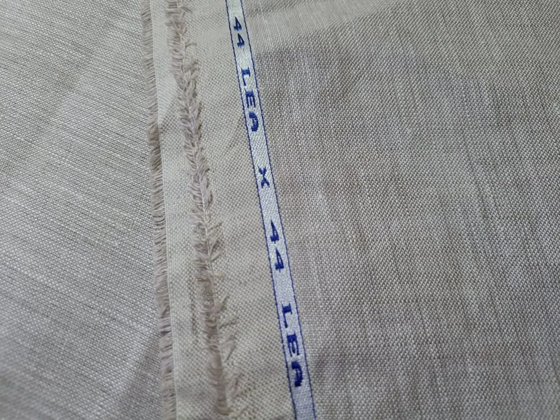 100% HEMP LINEN 44 LEA WHITE FABRIC 58" WIDE [Dyeable][12743]