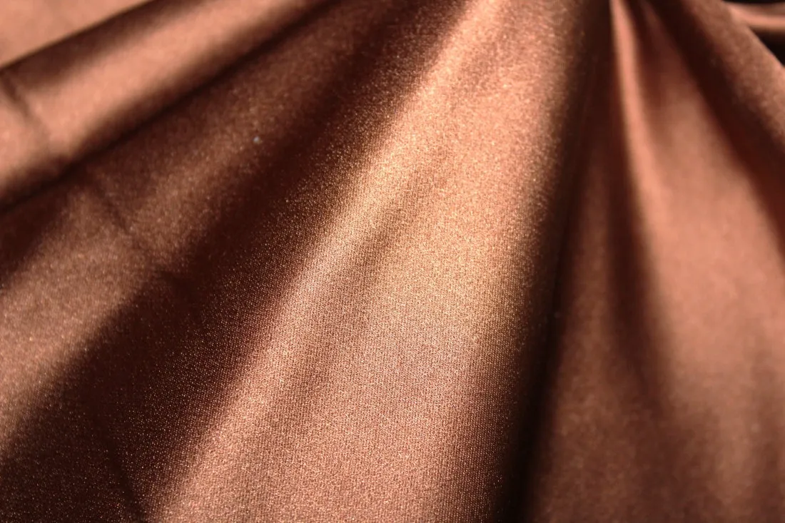 100% SILK DUTCHESS SATIN BROWN COLOUR 54" wide [12675]