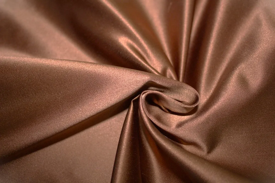 100% SILK DUTCHESS SATIN BROWN COLOUR 54" wide [12675]