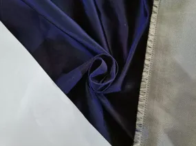 100% SILK DUTCHESS SATIN NAVY BLUE X GREY COLOR 37mm 54" WIDE [6369]