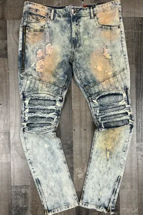 8ighth Dstrk - ripped moto jeans