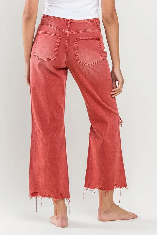 90s Vintage Crop Flare Jeans