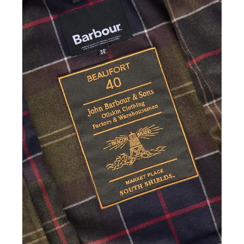 Barbour 40th Anniversary Beaufort Mens Wax Jacket - SPECIAL EDITION - Navy