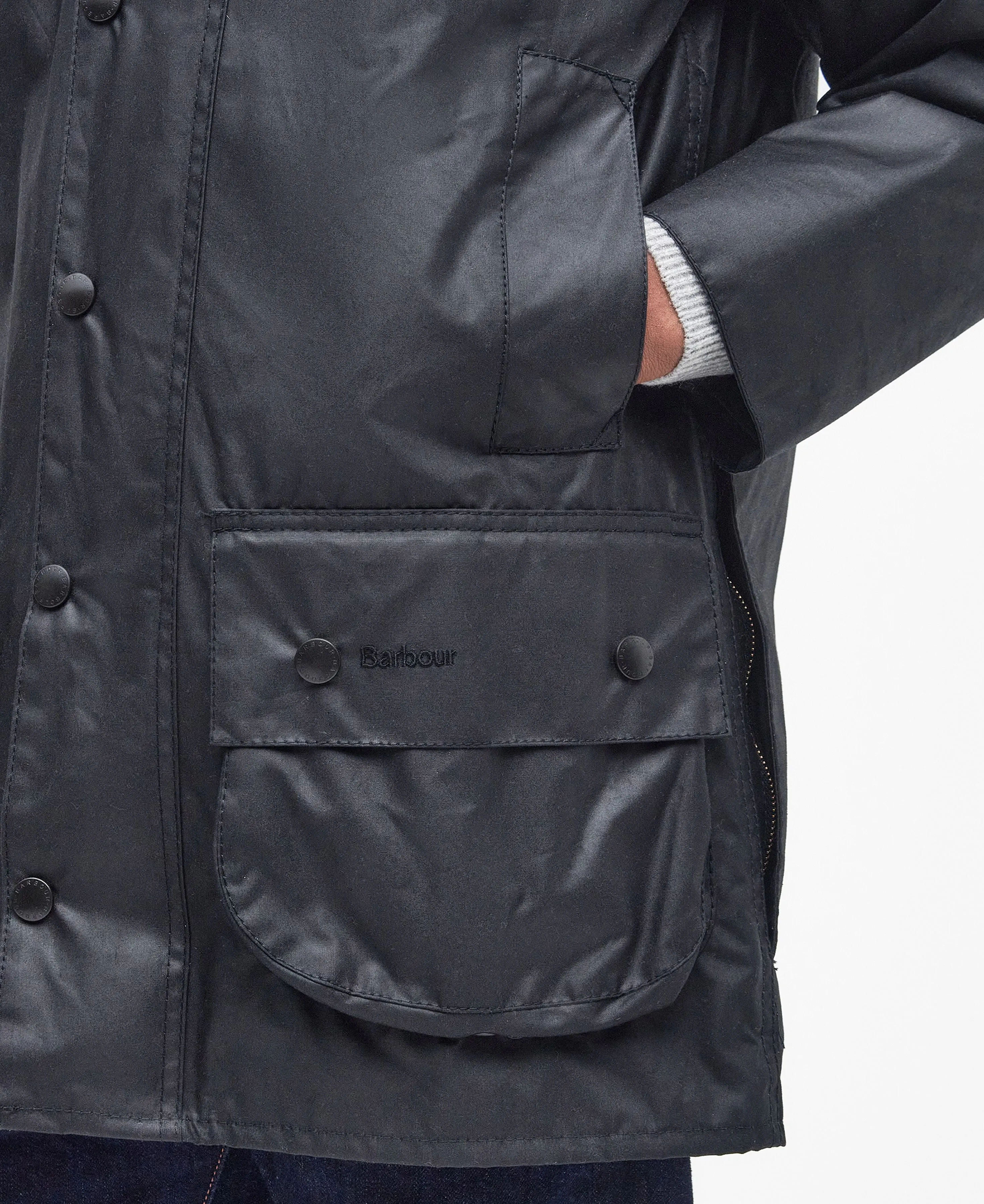 Barbour Beaufort Waxed Jacket - Black