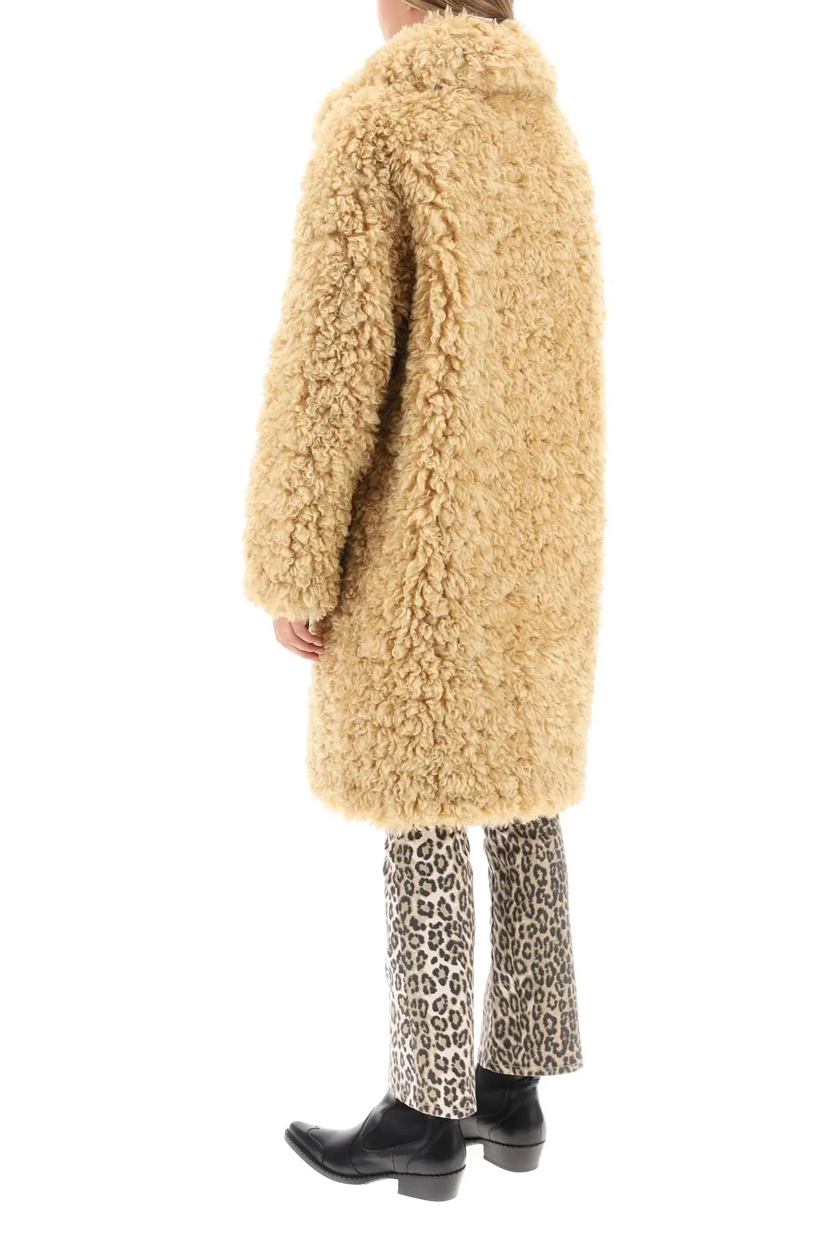 camille' faux fur cocoon coat