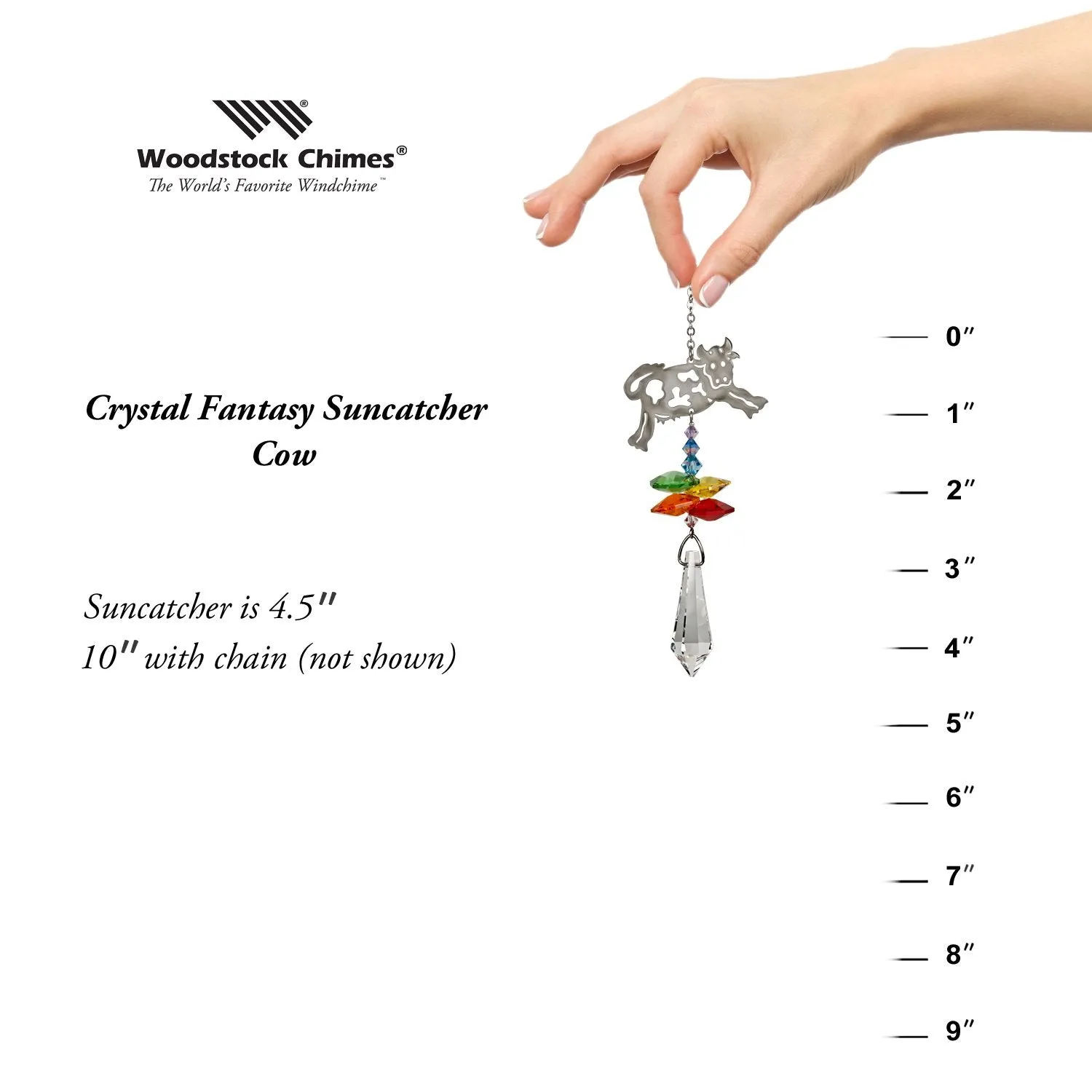 Crystal Fantasy Suncatcher - Cow