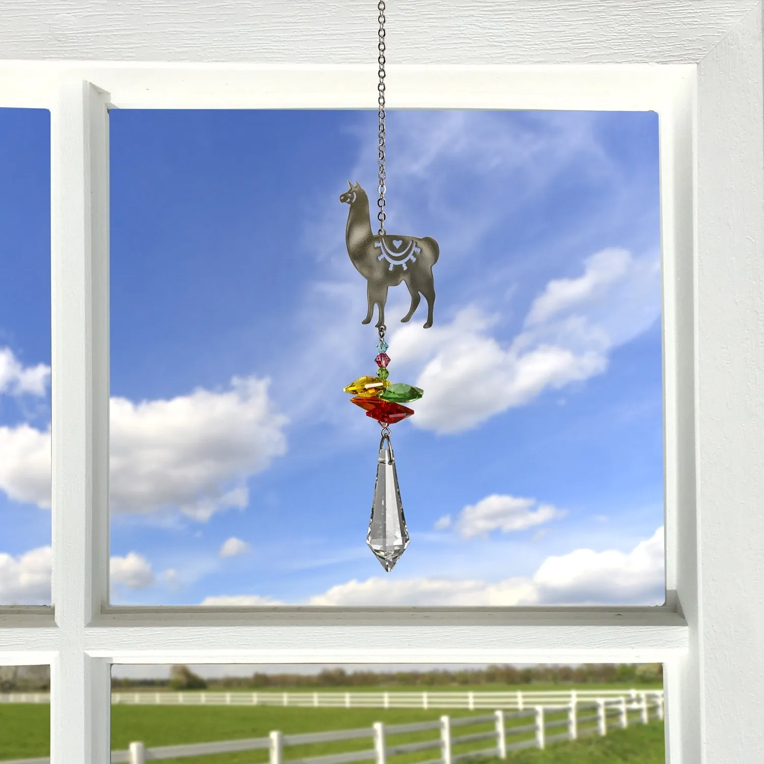 Crystal Fantasy Suncatcher - Llama