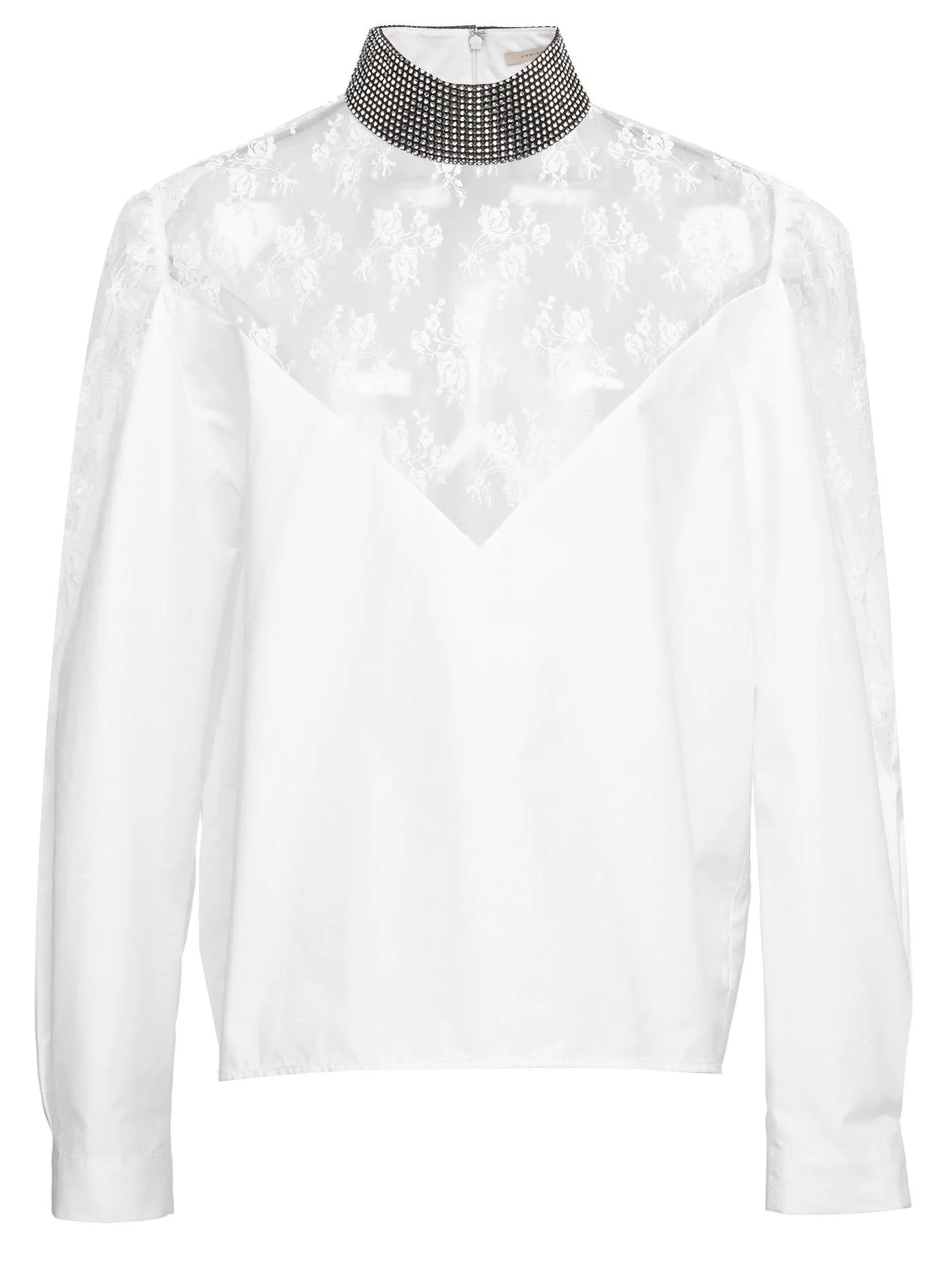 Crystal-Neck Blouse