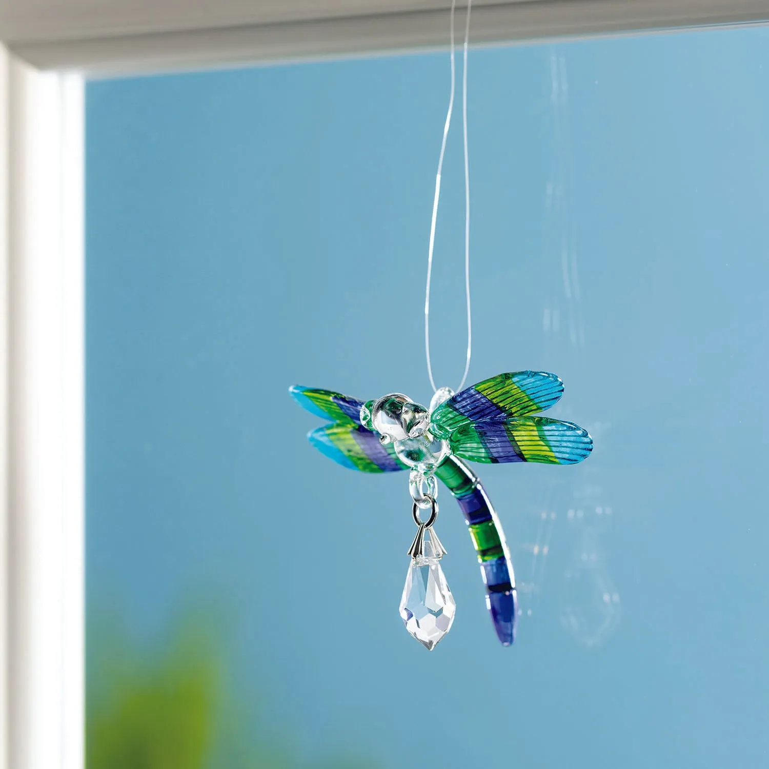 Fantasy Glass Suncatcher - Dragonfly, Peacock