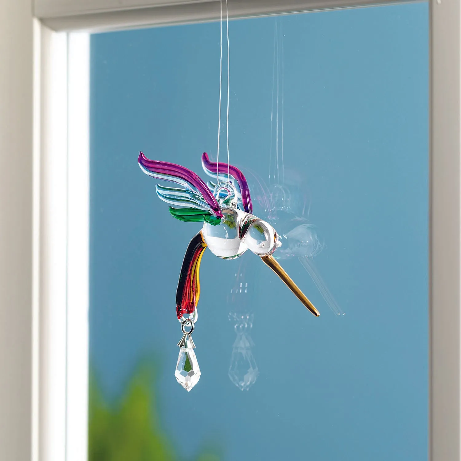 Fantasy Glass Suncatcher - Hummingbird, Summer Rainbow