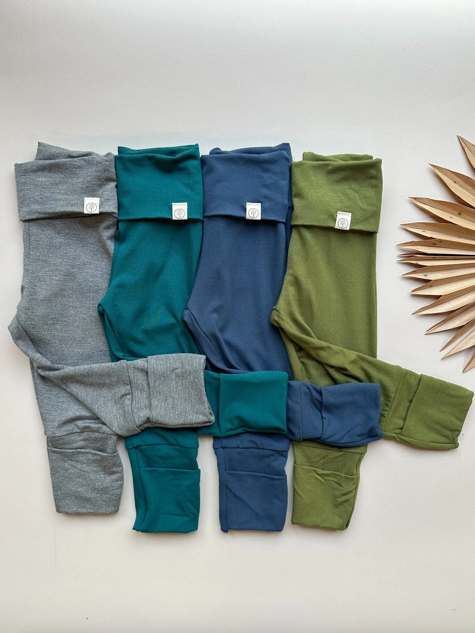 Fold-Over Footie Bamboo Leggings | Peacock