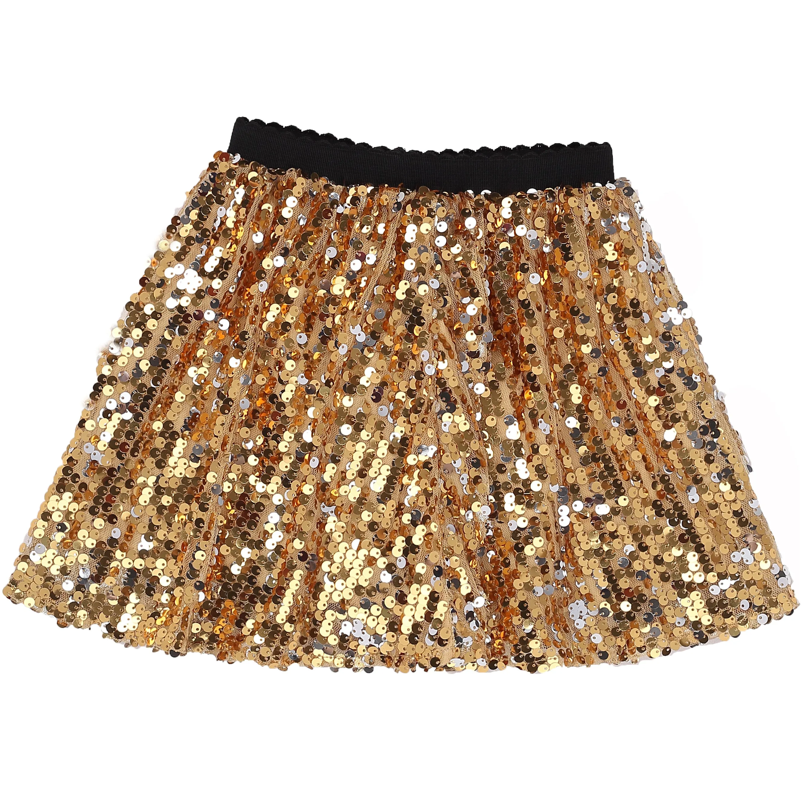 Girls Sequins Skirt Mini Sparkle Kids Skirt for 1- 12 Years old