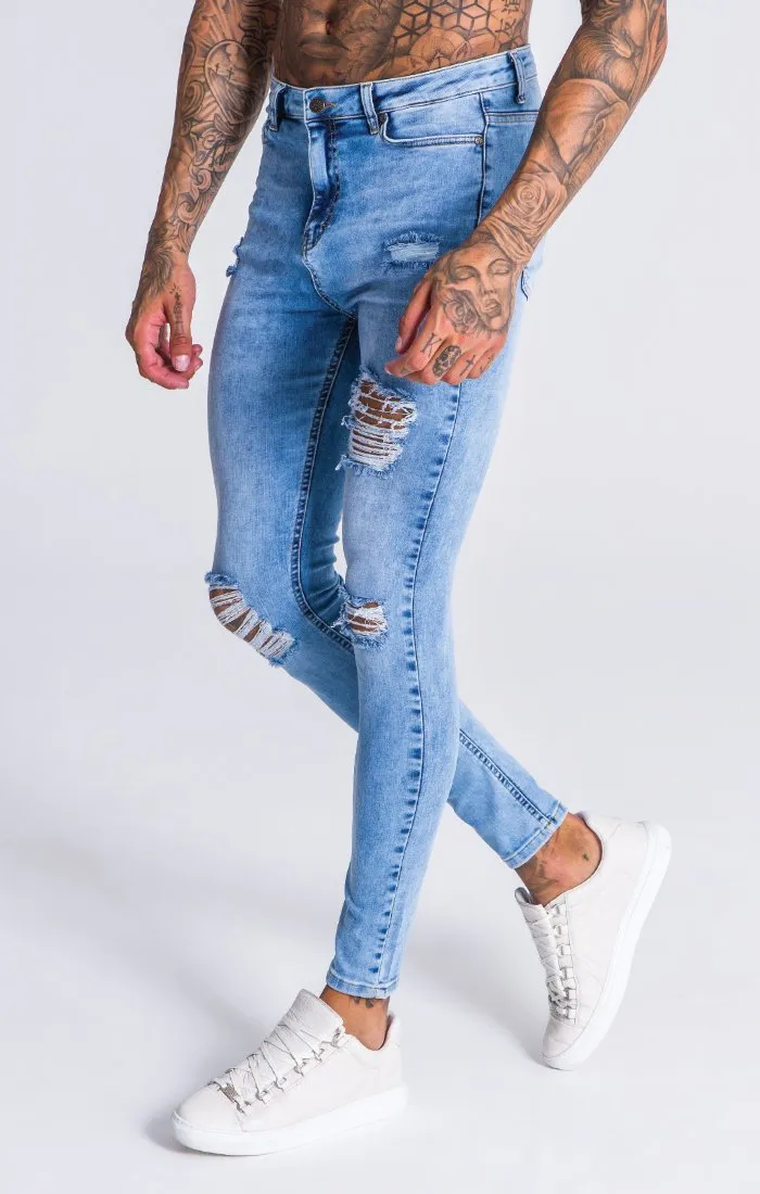 GK Blue Ripped And Repair Jeans