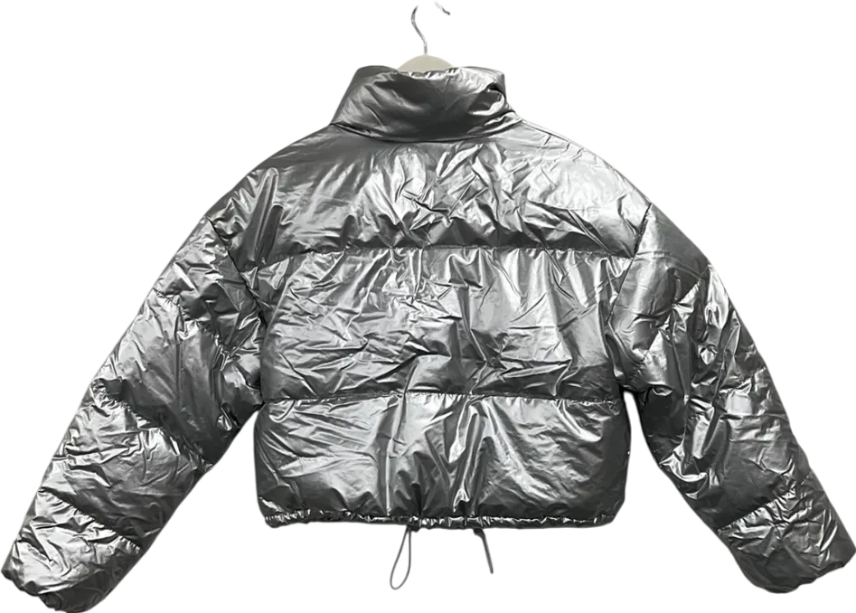 H&M Metallic Puffer Coat UK M