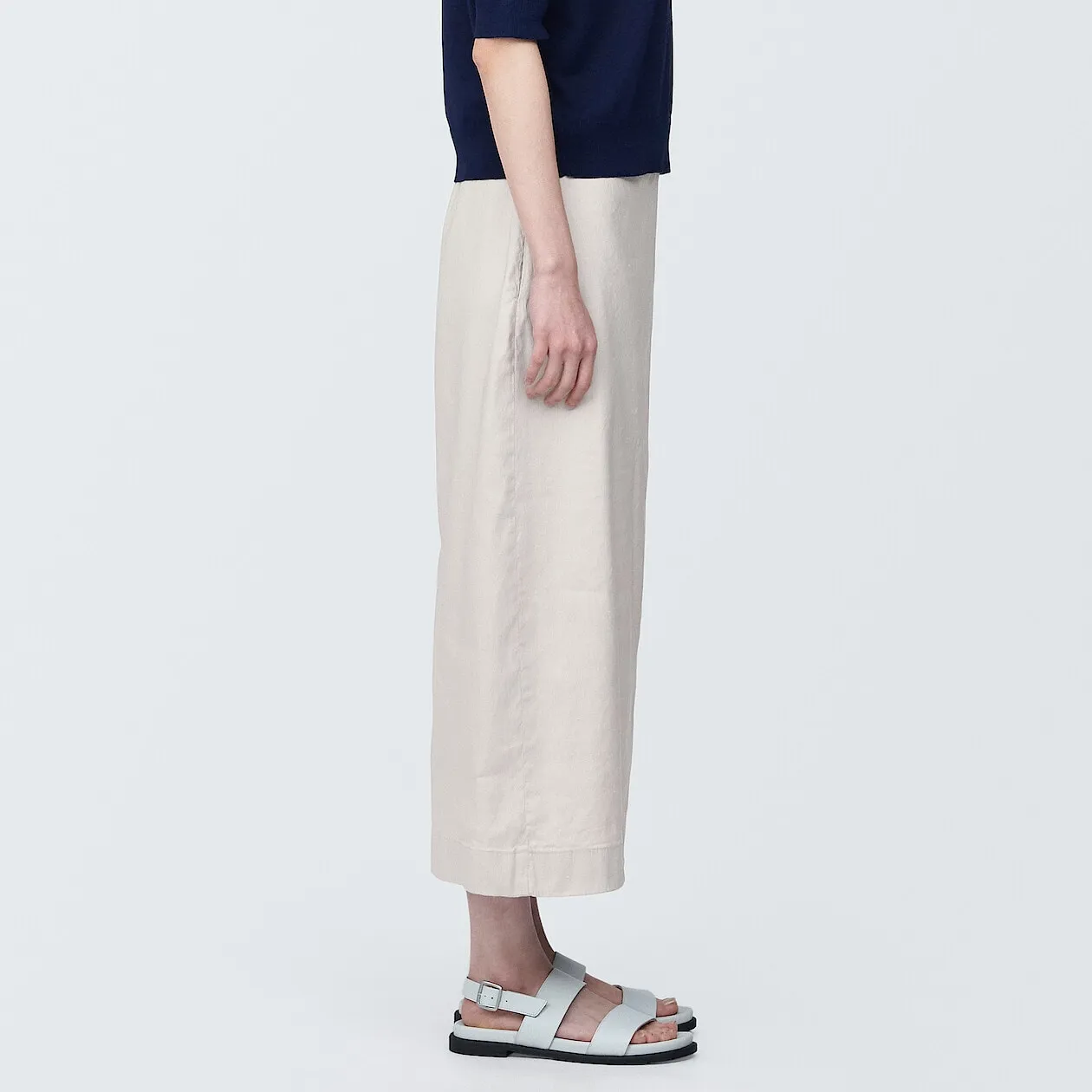 Hemp Blend Stretch Straight Maxi Skirt