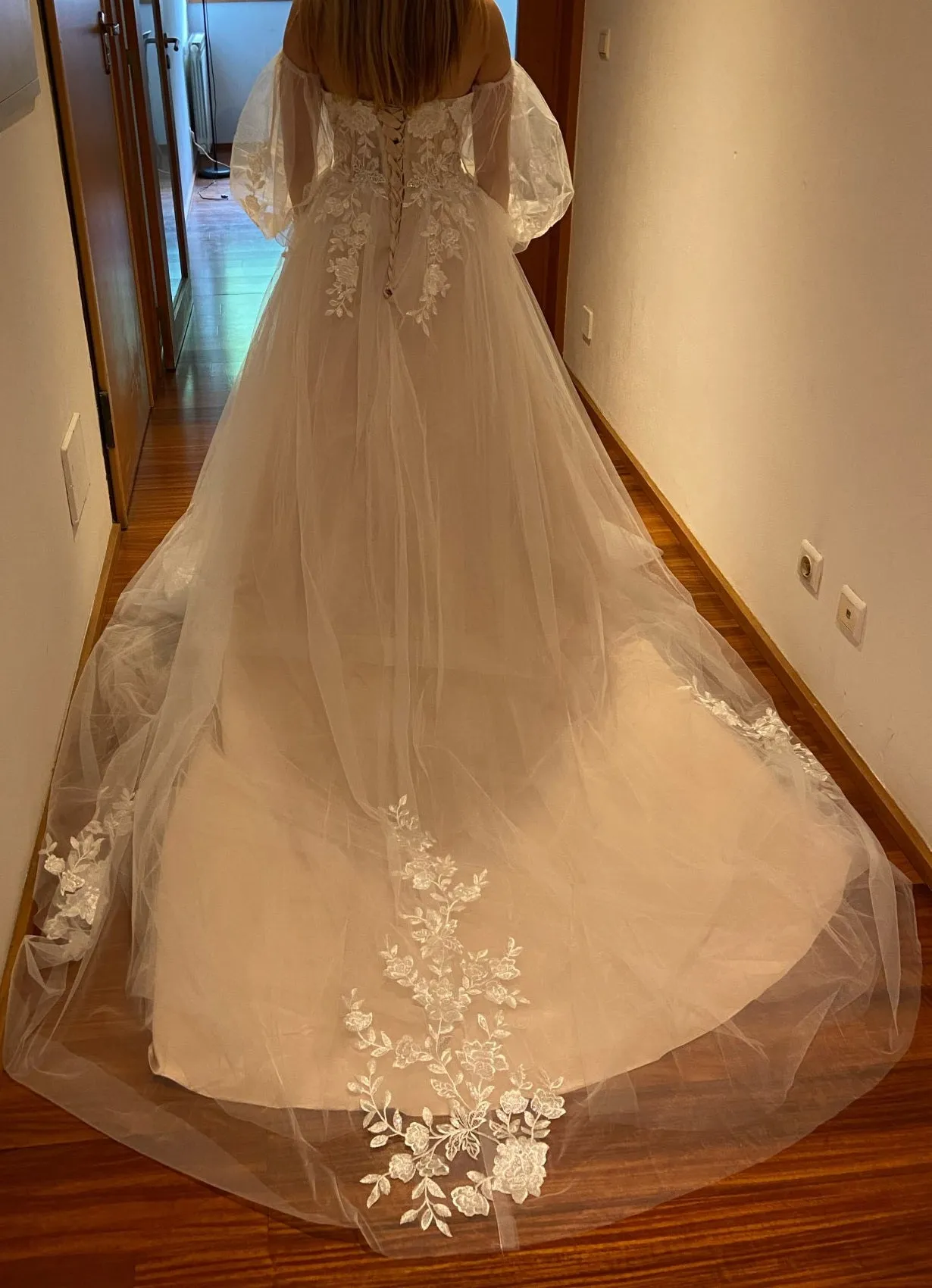 Julia Applique/Tulle Wedding Gown All Sizes/Colors