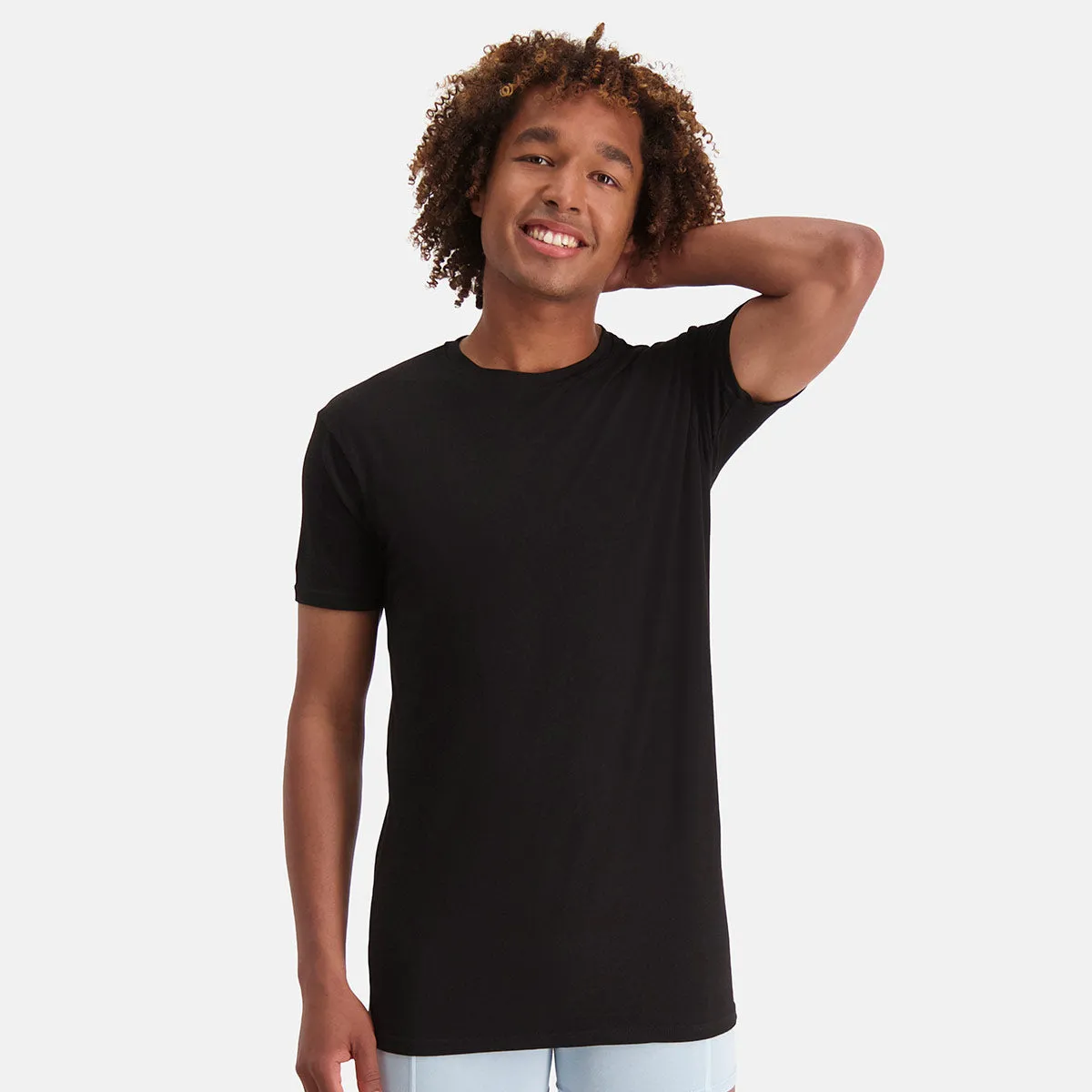 Long Fit T-Shirts Ruben ronde hals (2-pack) -  Zwart