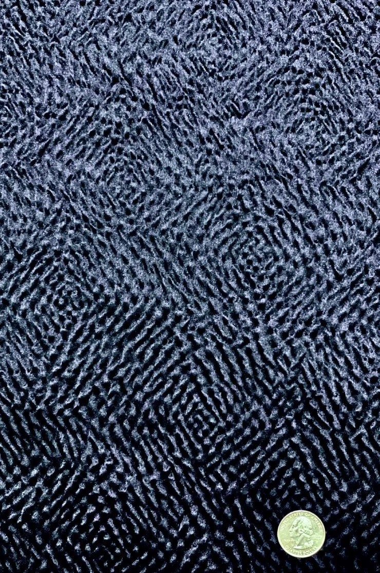 Midnight Silk Hammered Satin Jacquard Fabric