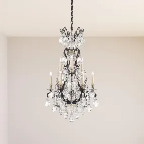 Renaissance 10 Light Black Chandelier with Heritage Crystal