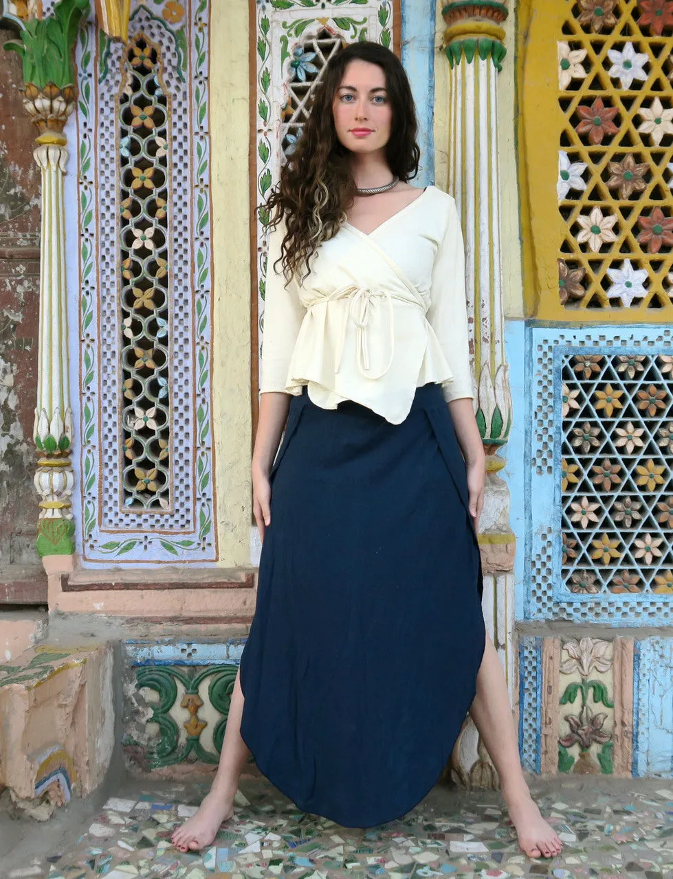 Side Petals Simplicity Long Skirt