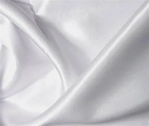 SILK DUTCHESS SATIN FABRIC White 53 MOMME 54" wide