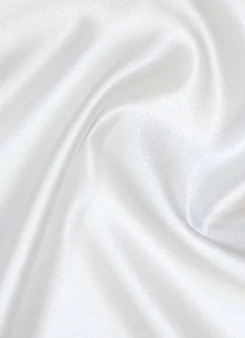 SILK DUTCHESS SATIN FABRIC White 53 MOMME 54" wide