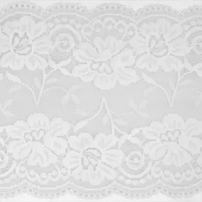 Stretch lace Trims - 6 inches - White