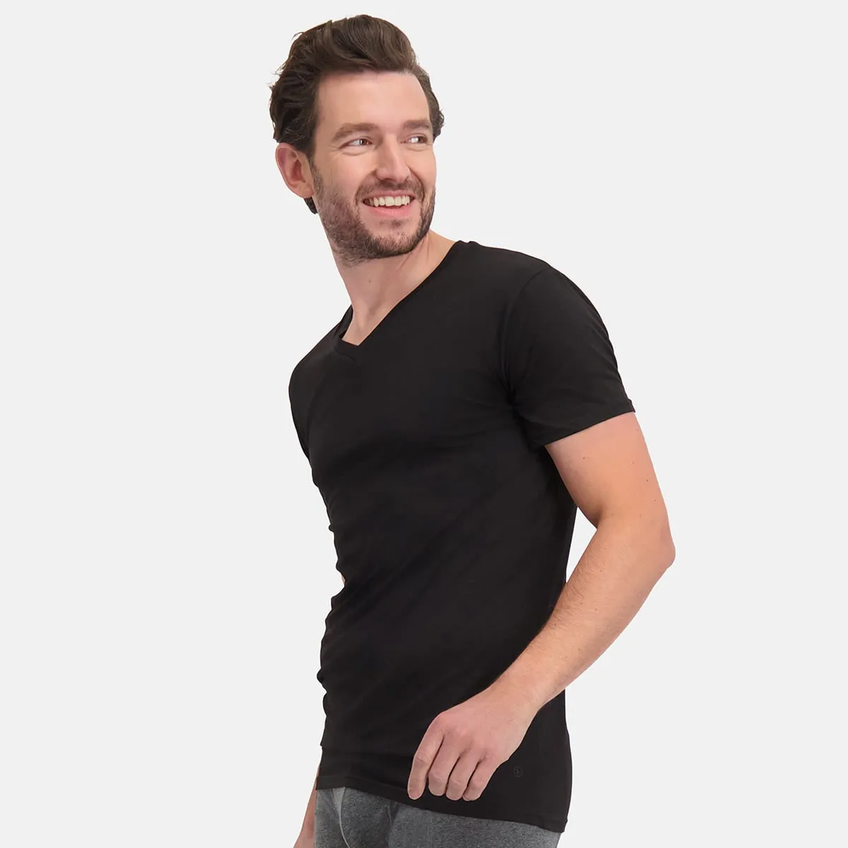 T-Shirts Velo V-hals (2-pack) - Zwart