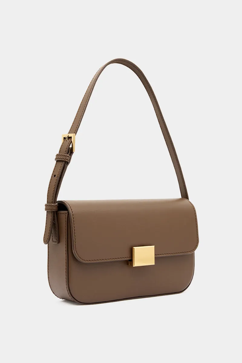 THE MINI SHOULDER BAG - CHOCOLATE