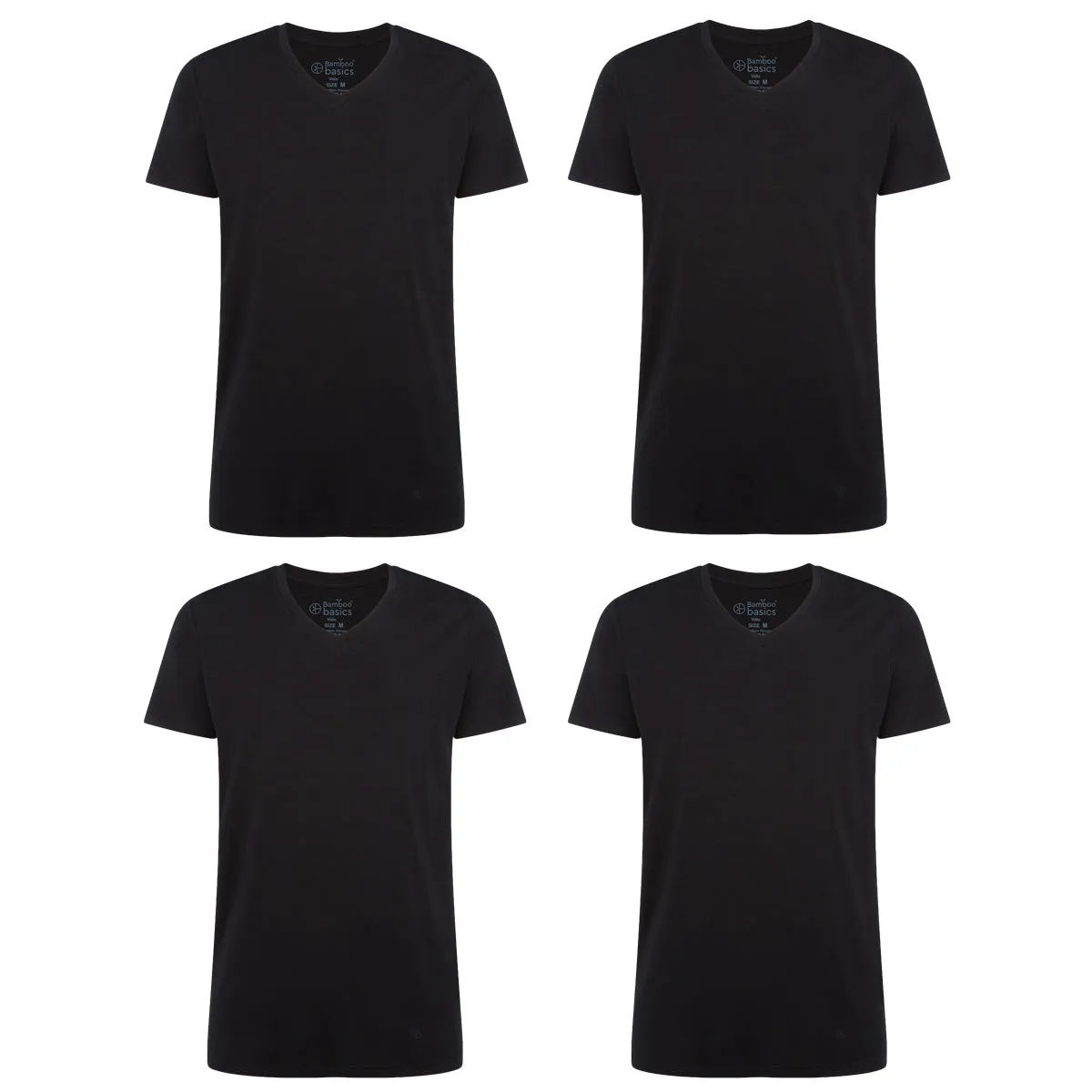 Voordeelbundel: T-Shirts Velo V-hals (4-pack) – Zwart