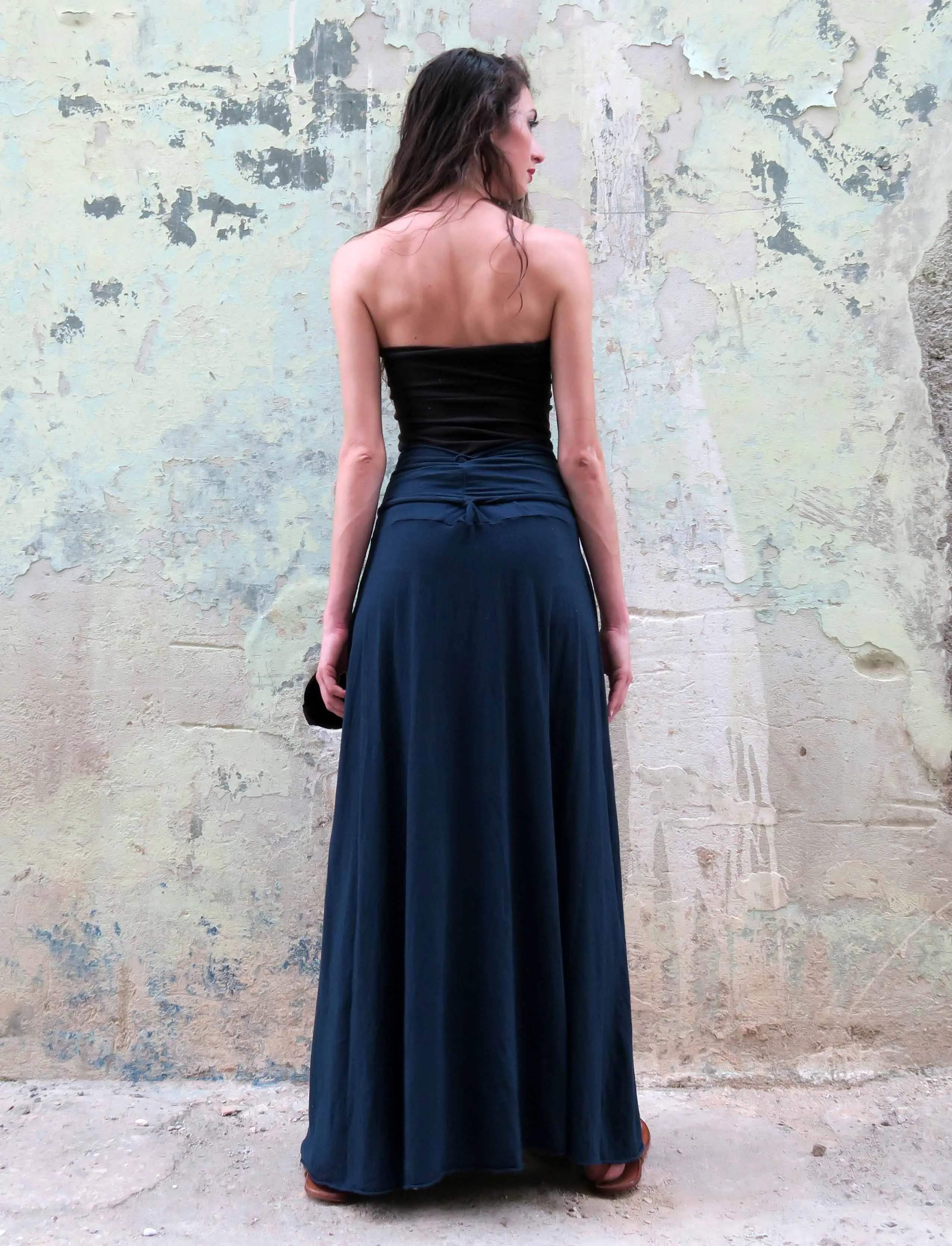 Wide Belted Simplicity Long Skirt