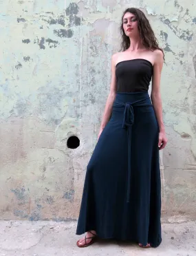 Wide Belted Simplicity Long Skirt