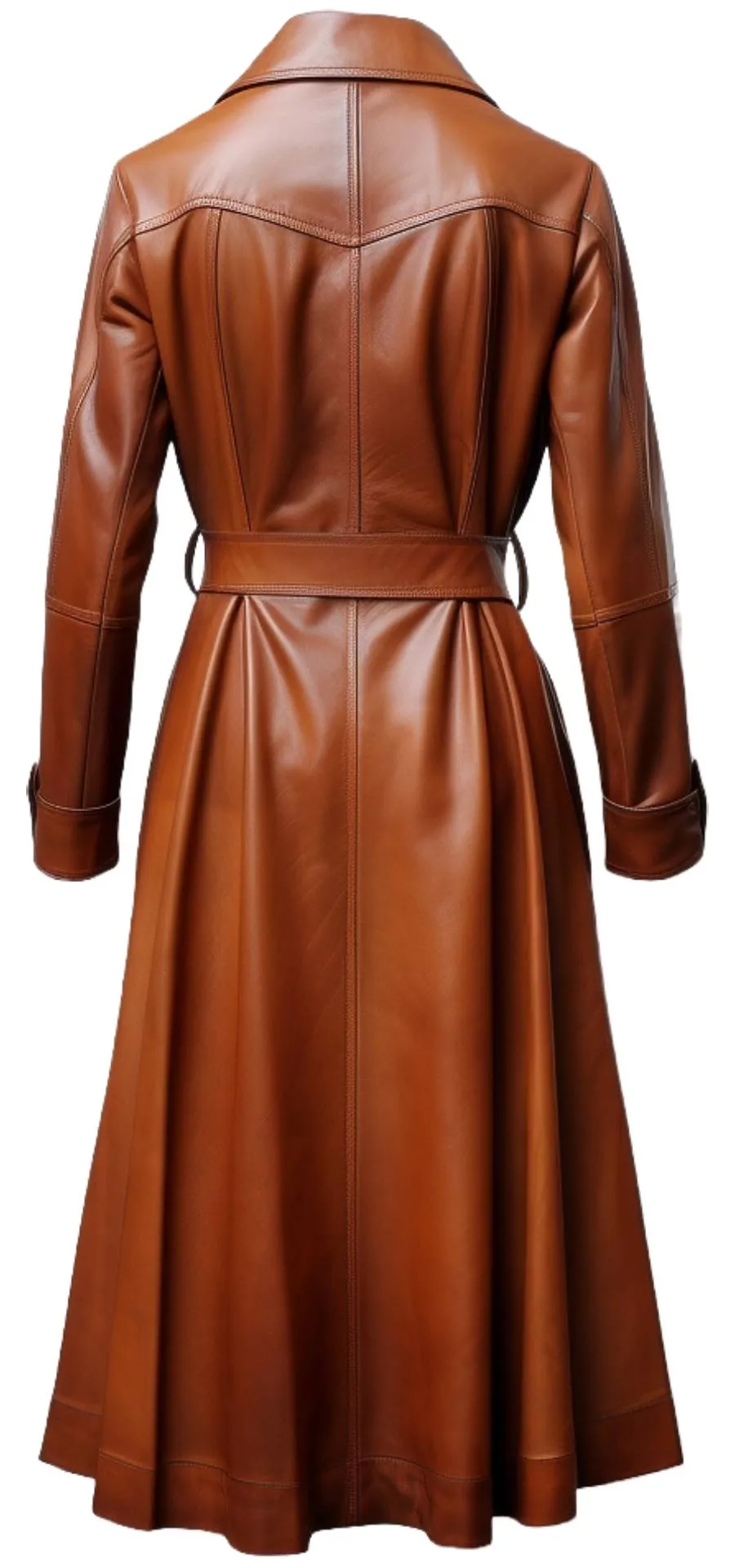 Women Tan Brown Leather Coat - Stylish Brown Leather Coat