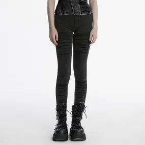 Women's Punk Ripped Distressed Jeans