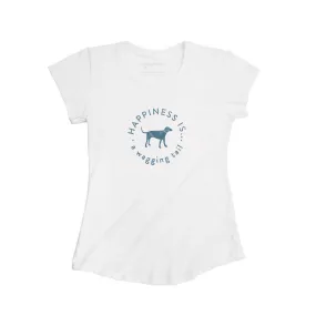 Women's Wagging Tail Bamboo T-Shirt, White